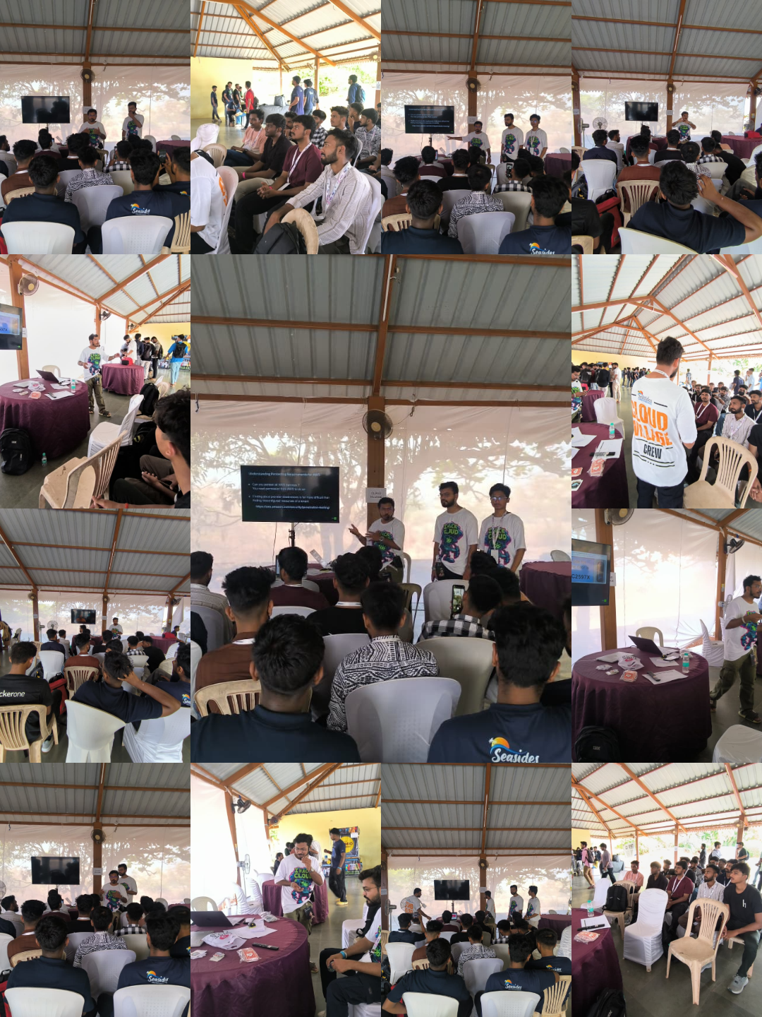 InfraSec Village event memories and activities collage